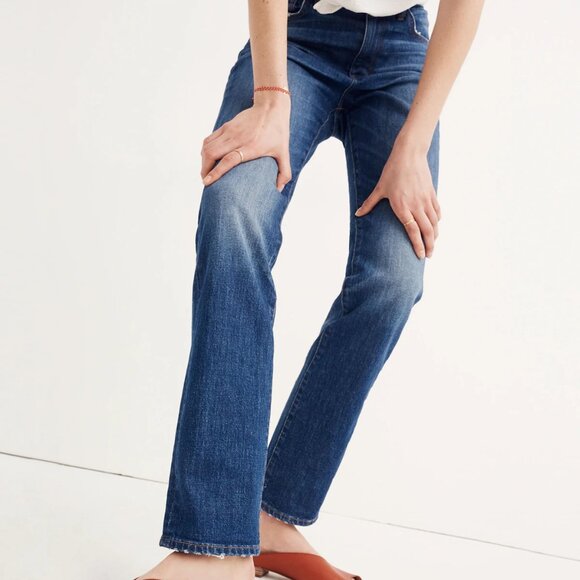 Madwell--The High-Rise Slim Boyjean--34--milton wash Comfort Stretch - Picture 2 of 4